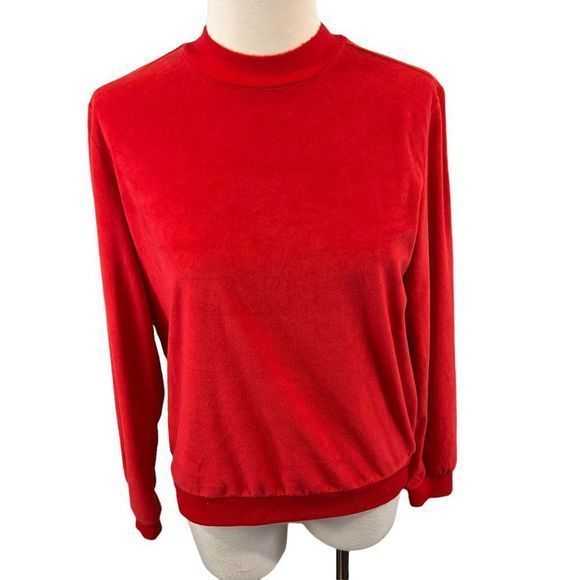 NWT PJ SALVAGE Red Ultra Soft Crew Neck Sweater (XS) - Picture 8 of 8